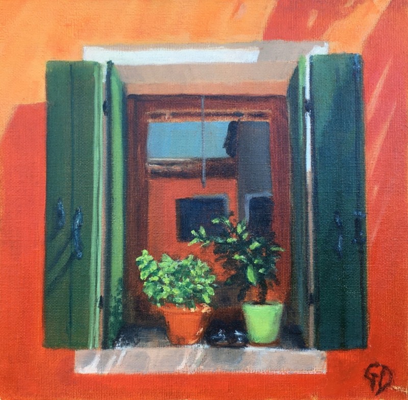 Window to Murano 1.jpg - Window to Murano 1 Water-soluble oil on canvas, 9 x 9.5" (22.9 x 24 cm) Completed October 2019